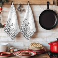 thumbnail image 6 of Spring Gray Eucalyptus Kitchen Towels Set of 4, Summer Botanical Leaf Country Absorbent Dish Towels for Kitchen, Microfiber Hand Towel, Quick Drying Tea Towel for Cleaning Decorative Dishcloths, 6 of 7