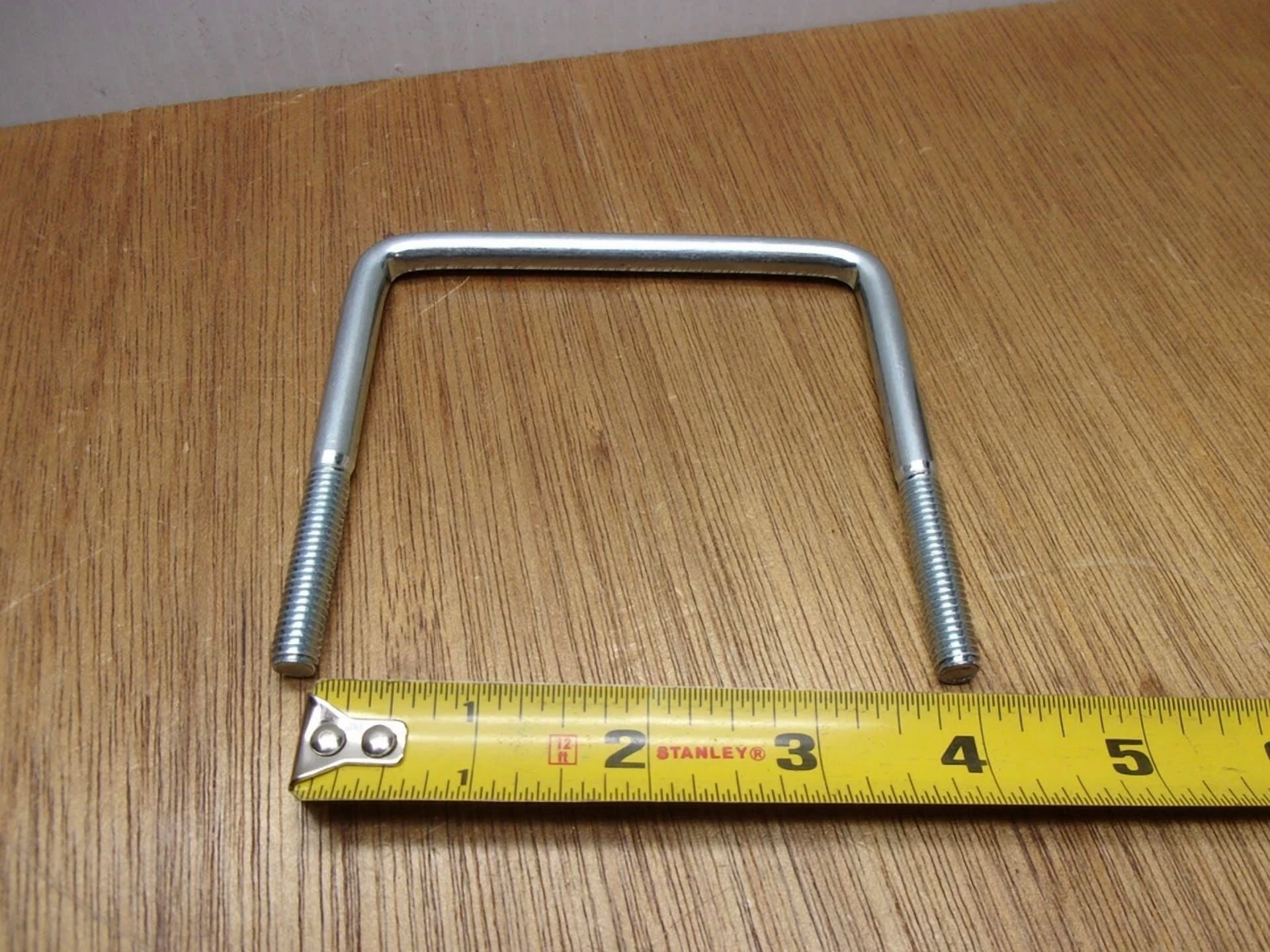 CIRCLE- (Qty.2) 5/16-18 X 3-3/4" X 3-1/2" Zinc Steel Square U-Bolt Wing Nuts Washers
