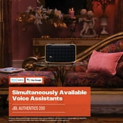 JBL Authentics 200 - Smart home speaker with Wi-Fi, Bluetooth and Voice Assistants with retro design - Black
