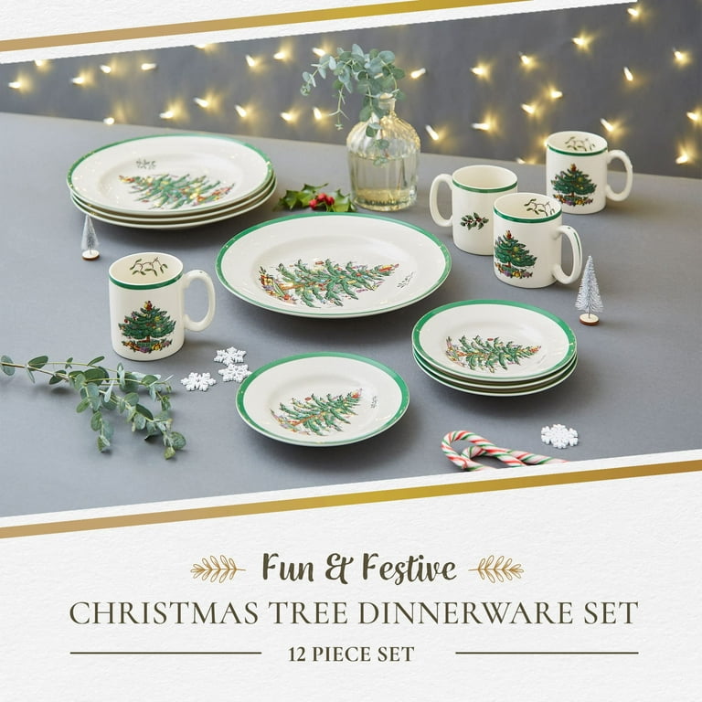 Christmas dinnerware service for 12 sale