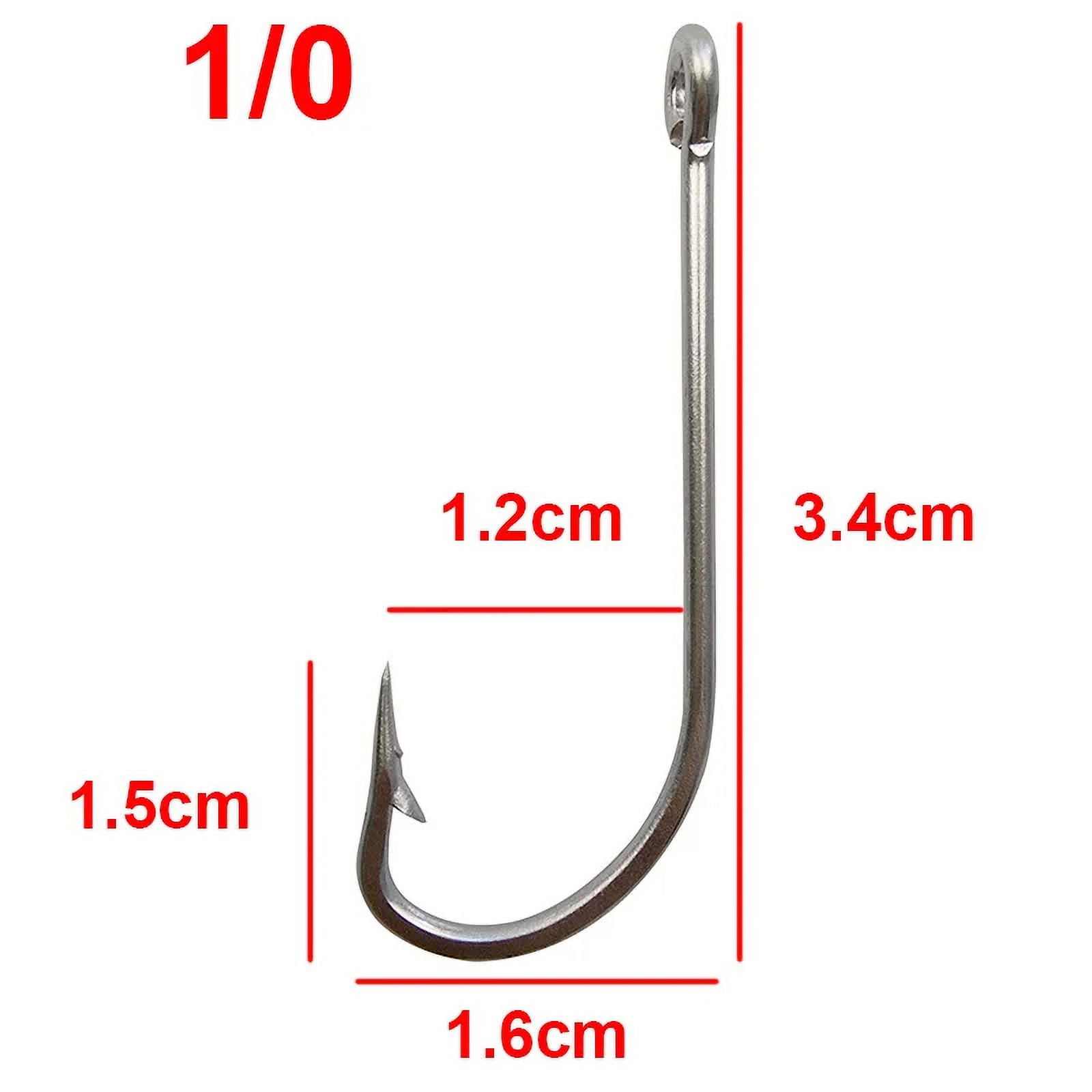100pcs/lot Stainless Steel Fishing Hook Long Shank Saltwater Hooks For Fishing Accessories 34007 Size 1/0-10/0