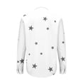 thumbnail image 4 of Women's Blouses & Button-Down Shirts, Comdrip Women Casual Lapel Button Long Sleeve Shirts Colorful Line Printed Long Sleeve Casual Shirts Womens Button Down Blouse White M, 4 of 7