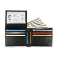 thumbnail image 3 of Men Leather Bifold Wallet, Dominican Republic Flag Printed Wallet, 3 of 8