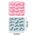 thumbnail image 5 of Shoreew Ice Mold Silicone Tray 12 Cavity 6 Dinosaur Shapes Food Grade Flexible Maker Chocolate Ice Cubes Cake Making Kids Baking Supplies, 5 of 7