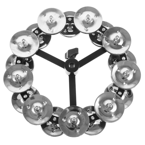 Miangastore Cymbal Hihat Tambourin en Métal Double Rangée Ensemble Diy Accessoire Cymbal Hihat