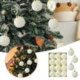 thumbnail image 2 of 12PCS Rustic Christmas Ornaments, 2.75 Inch White Vintage Shatterproof Ball Baubles, Neutral Farmhouse Xmas Tree Decorations for Traditional Home Holiday Decor, 2 of 7