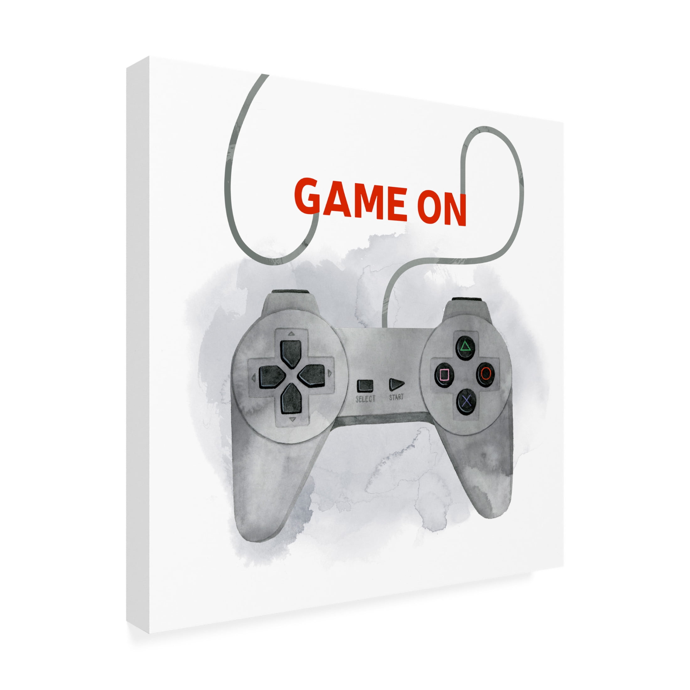 Canvas Wall Art - Grace Popp 'Game On II' Wall Art for Living Room, Bedroom, or Office Décor by Trademark Fine Art - 18 x 18 Inches