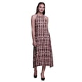 thumbnail image 1 of Bimba Robe Décontractée Teinture sur Nœuds Longue Dos Nu à Col Halter pour Femmes Imprimée Robe de Plage-TG, 1 of 6