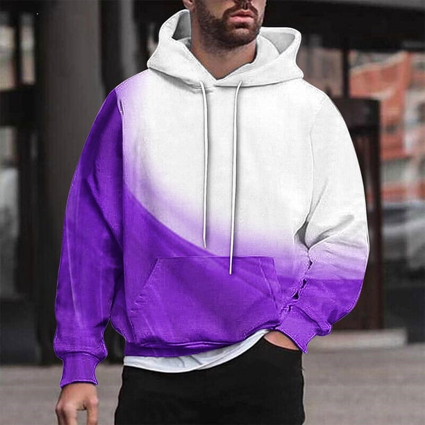 Sudadera con capucha para hombre, estilo casual, con cuello redondo, estampado, manga larga, blusa de poliéster
