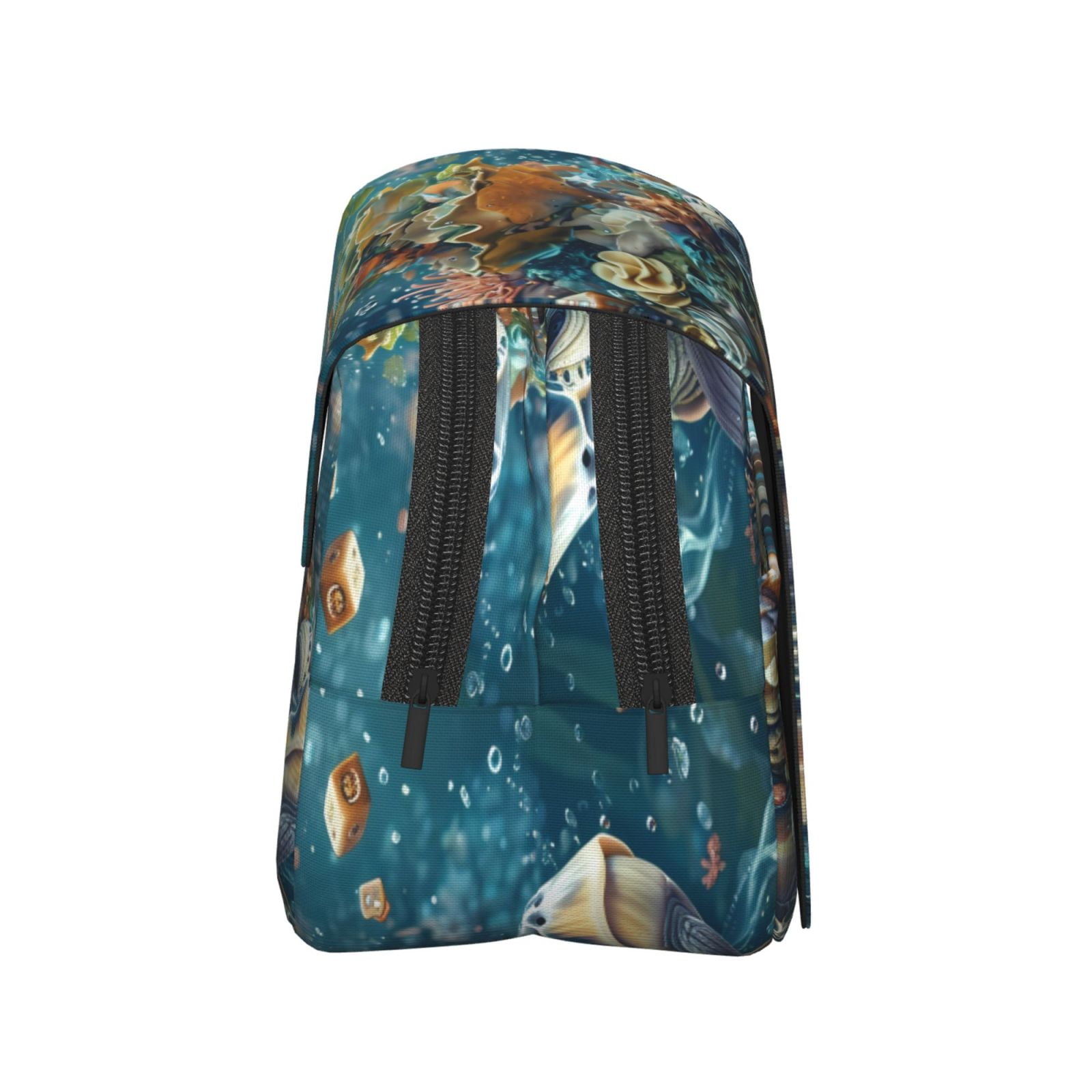 Rateoe Colorful Plant Turtle Pattern Double Clamshell Pen Case, Storage Organizer with Two Zipper Compartments– Holds Up to 50 Pencils & Pens