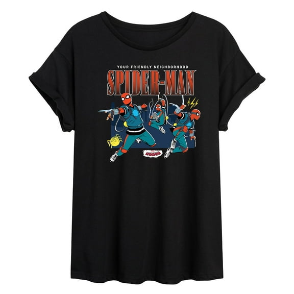 Marvel Your Friendly Neighborhood Spider-Man - Homemade Uniform - Women's Oversized Graphic T-Shirt