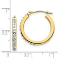 thumbnail image 2 of Auriga Fine Jewelry 14K Yellow Gold 0.01ct Diamond Hinged Hoop Earrings for Women, 2 of 5