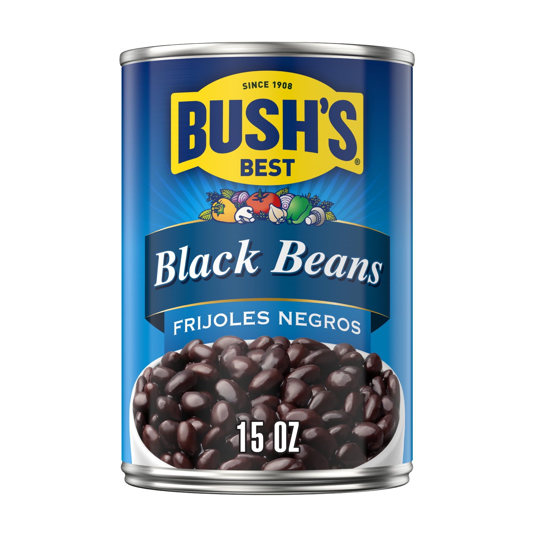 BUSH'S Black Beans Canned Protein 26.5 oz for Rice, Soup, and Dips