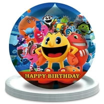 Pacman Paper Plates Birthday Decorations Party Supplies Tableware Disposable Dinnerware