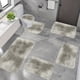 thumbnail image 1 of Juego de alfombrillas para baño, 6 piezas, absorción de agua suave, antideslizante, grueso, lavable, fácil de secar, teñido, esponjoso, pelo largo, gris, 1 of 7