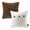 Brown & Off White, variant on Phantoscope Decorative Throw Pillow Set, Soft Corduroy Striped Velvet & Triple Buttons Cotton Blend Series Bundle, for Sofa Couch Bedroom,Brown & Off White, 18" x 18"