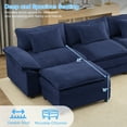 thumbnail image 6 of CECER 156'' U Shaped Sectional Sofa with Movable Ottomans, Chenille Modular Cloud Couch Sectionals, Deep Seat Couches for Living Room - Blue, 6 of 10