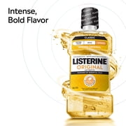Listerine Original Intense Antiseptic Mouthwash for Bad Breath & Plaque Oral Care, 1 L
