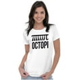 thumbnail image 4 of Octopi Day Math Geek Nerd Octopus Womens Slim Fit Graphic Tee Brisco Brands X, 4 of 5