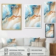 thumbnail image 4 of Designart "Liquid Ink: Blue And White Geyser IV" Abstract Shapes Canvas Prints, 4 of 7