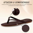 thumbnail image 4 of Flip Flops for Women Thong Flat Sandals Lightweight Minimalist Non-Slip Memory Foam Sole Open Toe Casual Vacation Daily Essentials Classic Beach Slippers, 4 of 7