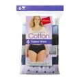 thumbnail image 2 of Hanes Women's Cotton Brief Underwear, Moisture-Wicking, 6-Pack Assortment 1 Size 7, 2 of 6