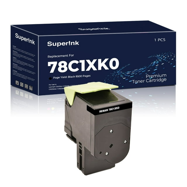 Compatible Lexmark 78C1XK0 78c0x10 Black Toner Cartridge by Superink