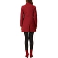 thumbnail image 3 of MODA NOVA Juniors Winter Stand Collar Long Sleeve Single Breasted Long Overcoat, 3 of 5