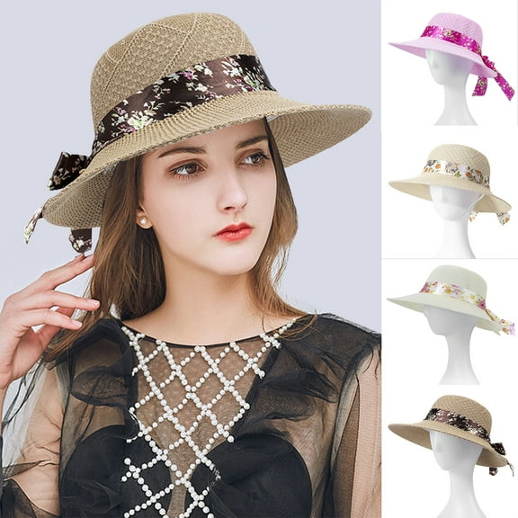 Visland Sun Hats for Women Wide Brim Hat Beach Hat UPF UV Cap for Travel