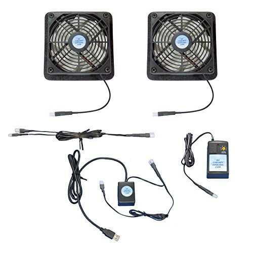 Av Cabinet Cooling Plasma & Lcd Tv Vertical-Mount Cooling Fan System, With  Usb-Control & Multispeed Fans Electronic_Component_Fan