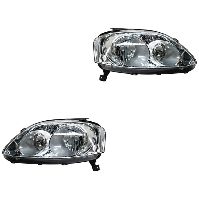 Par de Faros TYC Crossfox 2007 A 2009 Volkswagen Fondo cromado