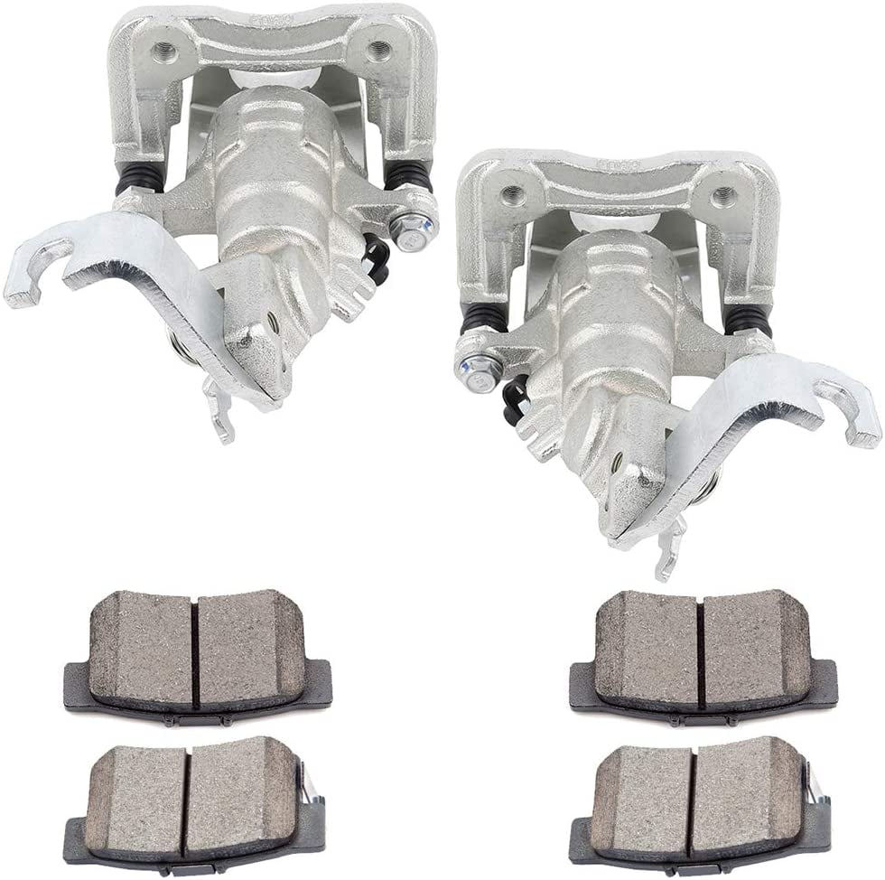 Genialith Rear Brake Calipers With Brackets For Honda Accord 1998-2007 & Acura TSX 2004-2008 (Left & Right Pair)-898407