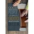 thumbnail image 3 of Eau Claire, Wisconsin, Good People Drink Good Beer, Sentiment (19x27 inches, Premium 500 Piece Jigsaw Puzzle for Adults and Family, Made in USA), 3 of 4