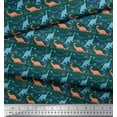 thumbnail image 2 of Soimoi Rayon Fabric Tree & Dinosaur Animal Print Fabric by The Yard 42 Inch Wide, 2 of 3