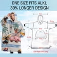 thumbnail image 4 of Oversized Wearable Blanket Hoodie,Dachshunds Tropical Beach Sherpa Blanket Hoodie with Super Pockets,Super Warm Fuzzy Pullover for Women & Men, 4 of 6