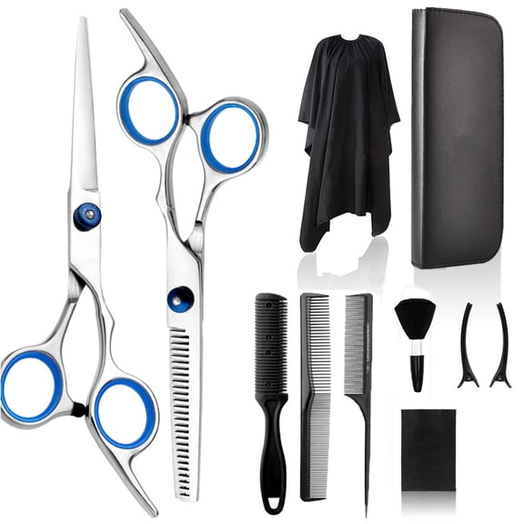 Hair Cutting Scissors Set , Professional Haircut Scissors Kit Barber Shears Tools for Women Men Pet Barber Salon Home