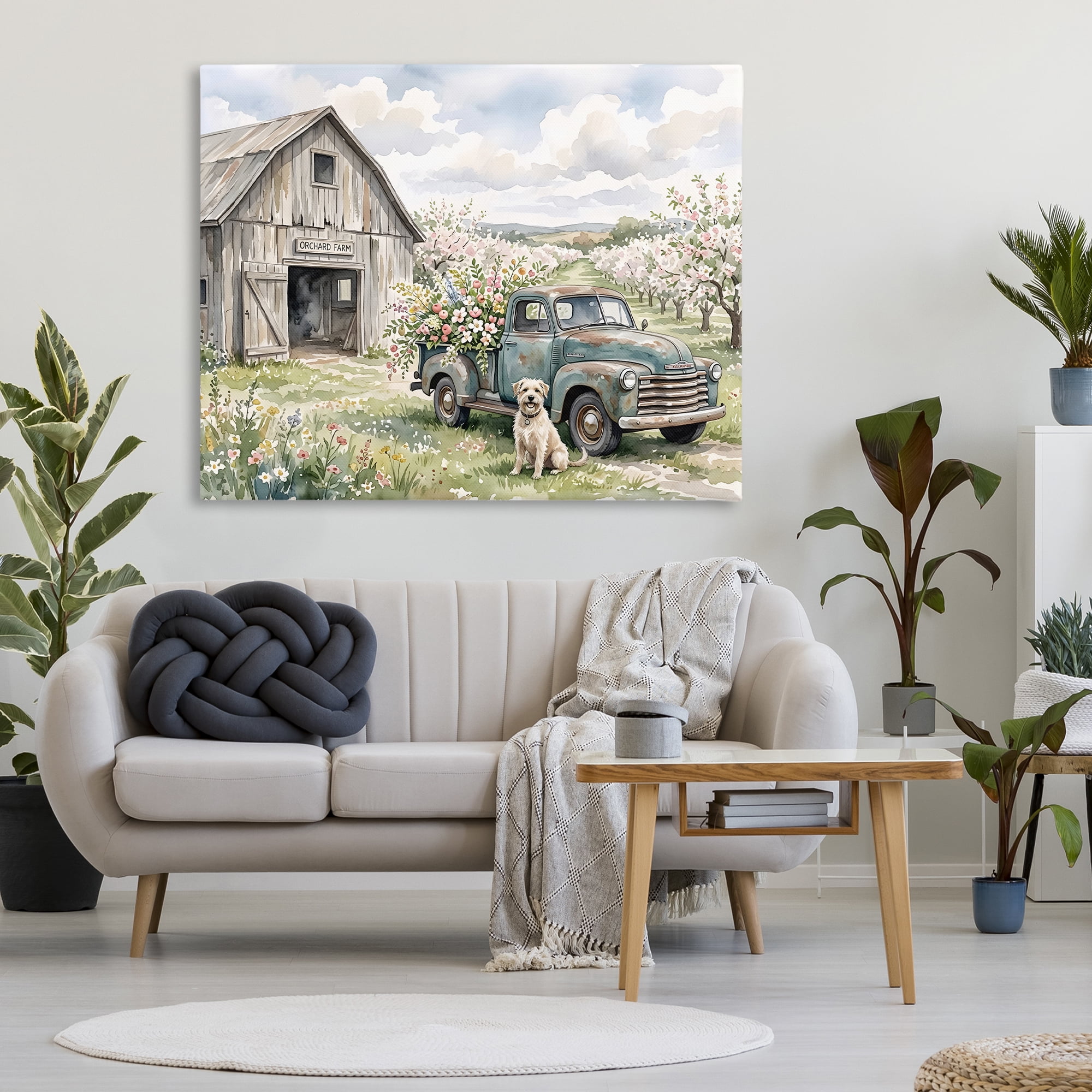 Stupell Industries Spring Orchard and Truck Canvas Wall Art, design by Tabz Jones