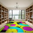 thumbnail image 2 of ODIKA 9'x12' Washable Area Rug Non-Shedding, Easy Care Funky Memphis Abstract Hipster 90S Retro Shapes Interlocking for Master Suite, California King, Under Bed, 2 of 7