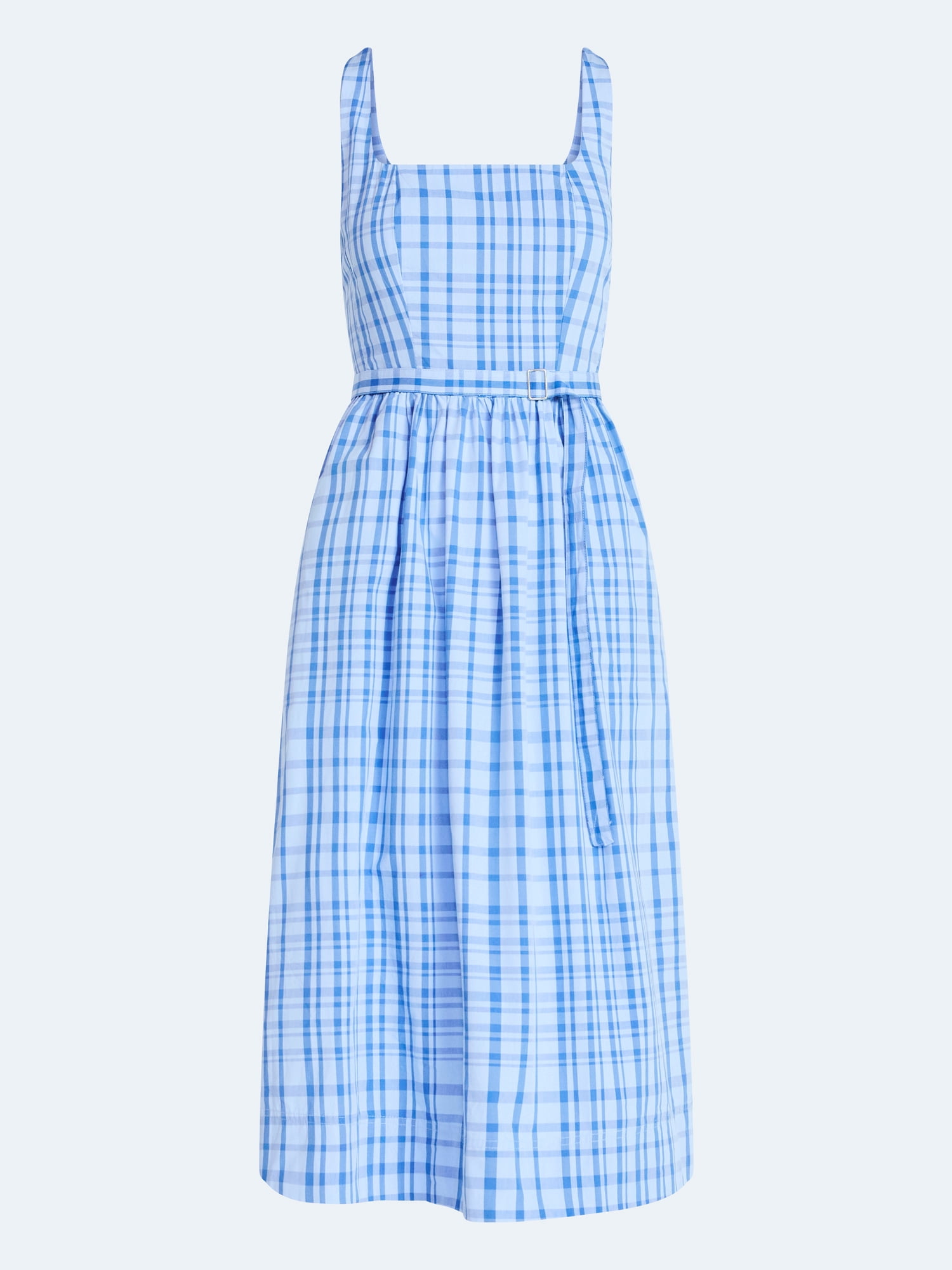 Free Assembly Women’s and Women's Plus Sleeveless Belted Cotton Midi Dress, Sizes XS-4X