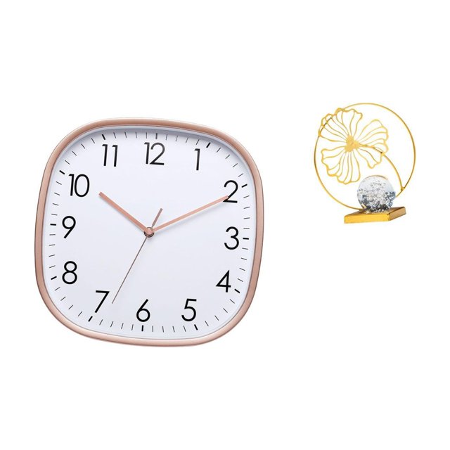Reloj de pared para dormitorio, reloj de pared digital grande y sencillo, estatua de hoja, adorno para dormitorio, escultura, figura adecuada para dec
