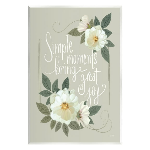 Stupell Industries Simple Moments & Blossoms Botanical & Floral Painting Unframed Art Print Wall Art, 10 x 15