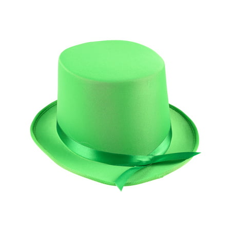 Adults Tap Dancer Magician Green Fabric Top Hat Costume Accessory