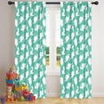 thumbnail image 5 of Blackout Kids Curtains,LightGreen Cartoon Dinosaurs Silhouettes Pattern Childrens Insulated Curtains Set Of 2,Bedroom Essentials,Toddler Room Decor 42"x84", 5 of 5