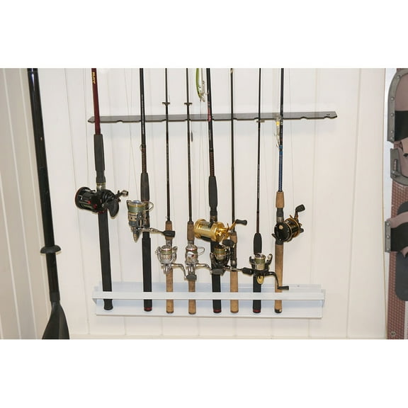 Viking Solutions VFR002 11 Rod Wall Mounted Powder Coat Steel Fishing Rod Rack