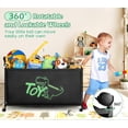 thumbnail image 2 of Caja de almacenamiento de juguetes MISSLO, grande, 124 L, con ruedas para niños, negra, 2 of 8