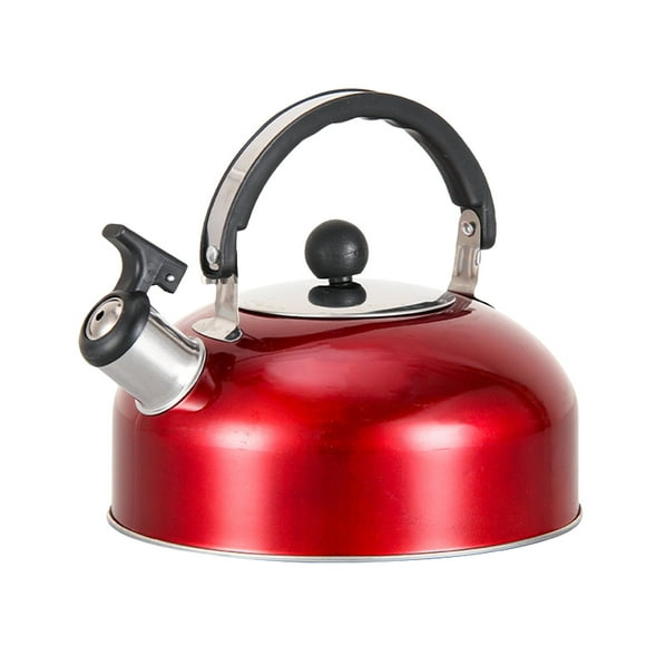 yulier Tea Kettle for Stove Top, Whistling Stovetop Tea Kettle, Stainless Steel Whistling Tea Pot with Ergonomic Handle, Teapot Whistling Kettle for Stove, Red
