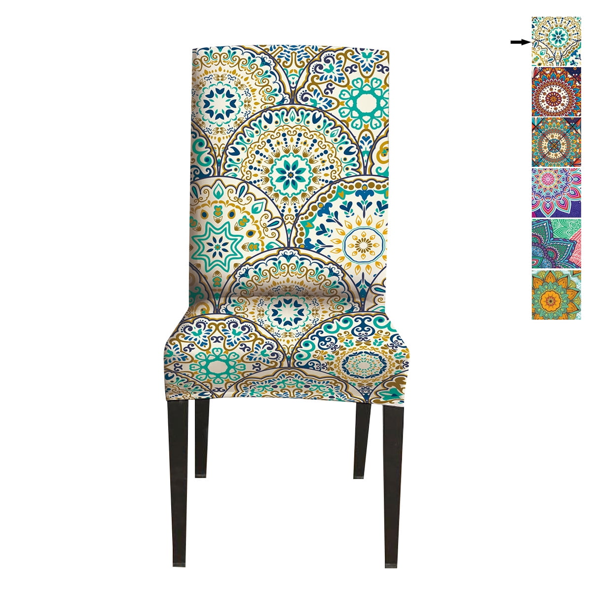 KBOOK Stretch Dining Chair Covers Bohemian Chair Covers for Dining Room Party Wedding Banquet ...