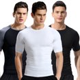 thumbnail image 2 of FLMEI Men's Workout T-Shirt Short-Sleeved Sportswear Shirts Mens Sports Summer Elastic Undershirt Tees for Workout Running, 2 of 9