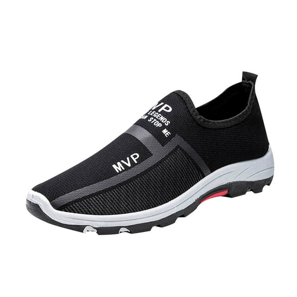 Mens Sneakers Slip On Breathable Non Slip Casual Soft Sole Outdoor Cotton Walking Shoes New Cloth Shoes Fashion Single Shoes Black