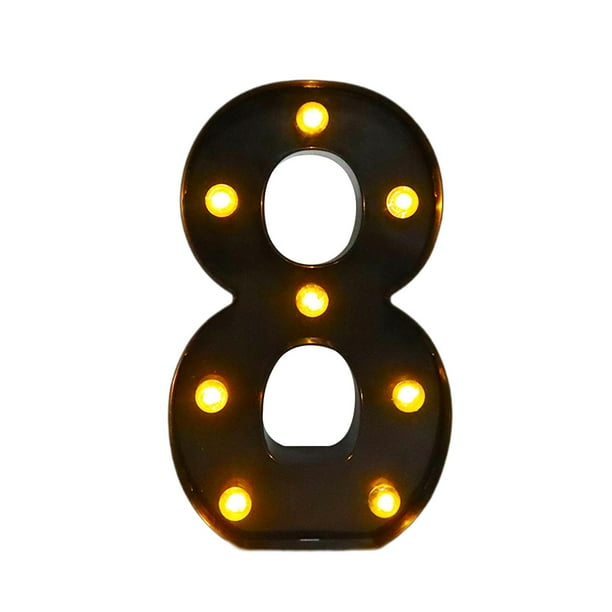 Lámpara de Número de Marquesina Macarena Luz LED Decoración para Exteriores Fiesta Compromiso 22 cm